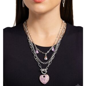 People Rhinestone Heart with Multi Chain